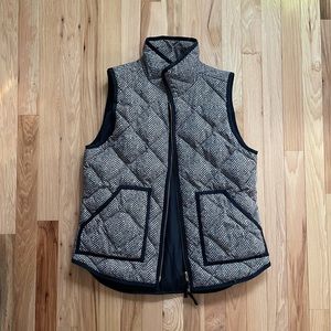 J. Crew Herringbone Puffer Vest